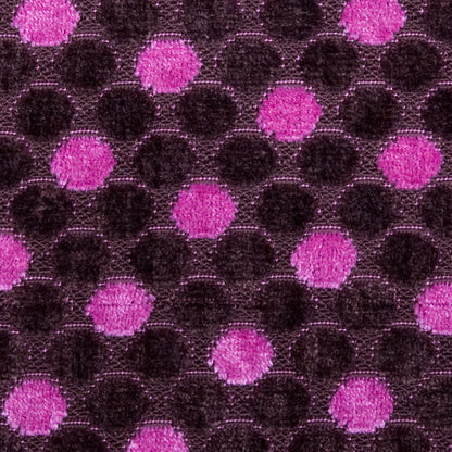 Chocolate/Liz Berry Polka Dots Chenille Detail
