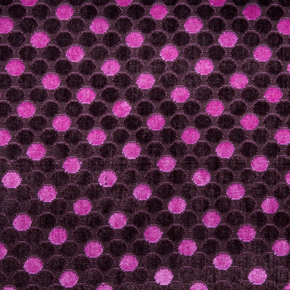 Chocolate/Liz Berry Polka Dots Chenille