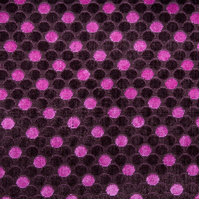 Chocolate/Liz Berry Polka Dots Chenille