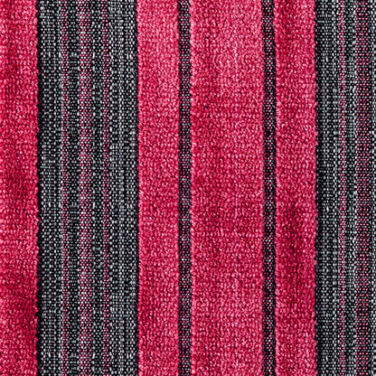 Roja Red/Heather Gray Stripes Chenille Detail