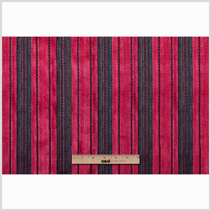 Roja Red/Heather Gray Stripes Chenille Full
