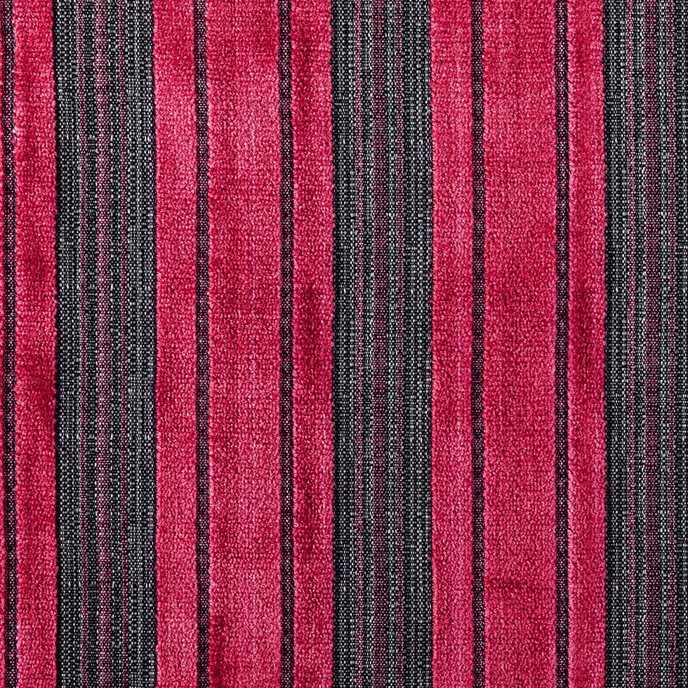Roja Red/Heather Gray Stripes Chenille