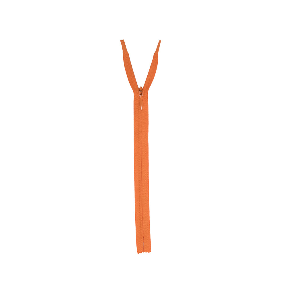 Invisible Zipper 9" by YKK - 006 Medium Orange Detail