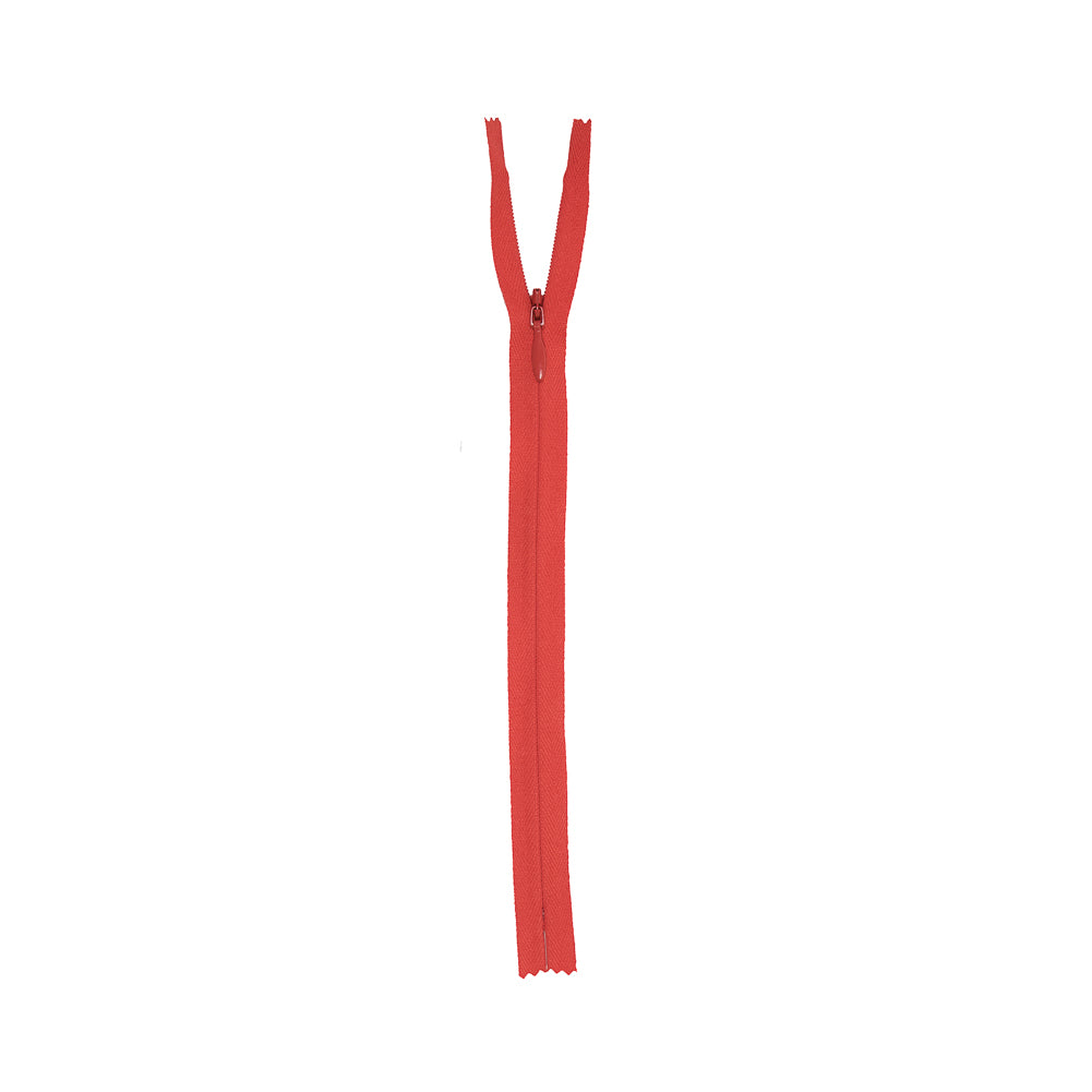 Invisible Zipper 9" by YKK - 200 Medium Orange-Red Detail