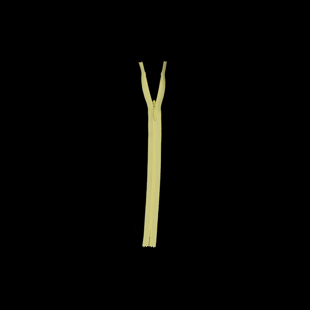Invisible Zipper 9" by YKK - 503 Pale Yellow Detail