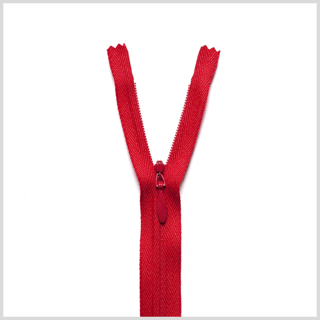 Invisible Zipper 9" by YKK - 519 Fire Engine Red