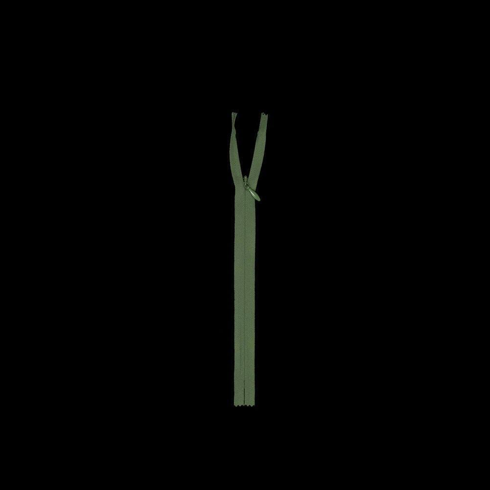 Invisible Zipper 9" by YKK - 528 Fluorite Green Detail