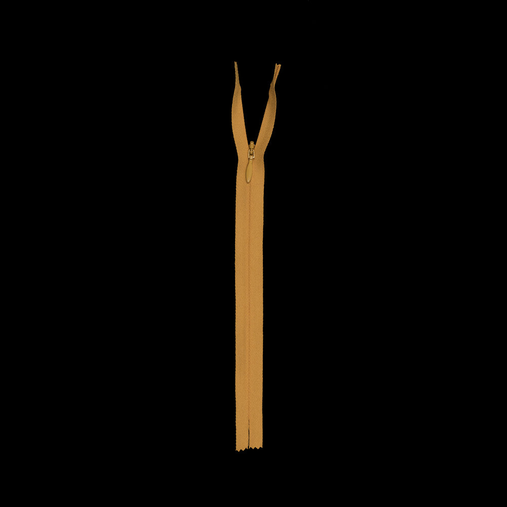 Invisible Zipper 9" by YKK - 846 Golden Rod Detail