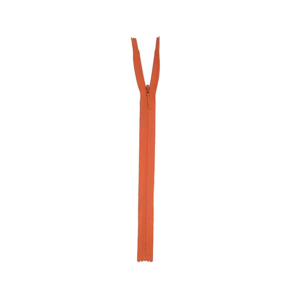 Invisible Zipper 9" by YKK - 849 Flame Orange Detail