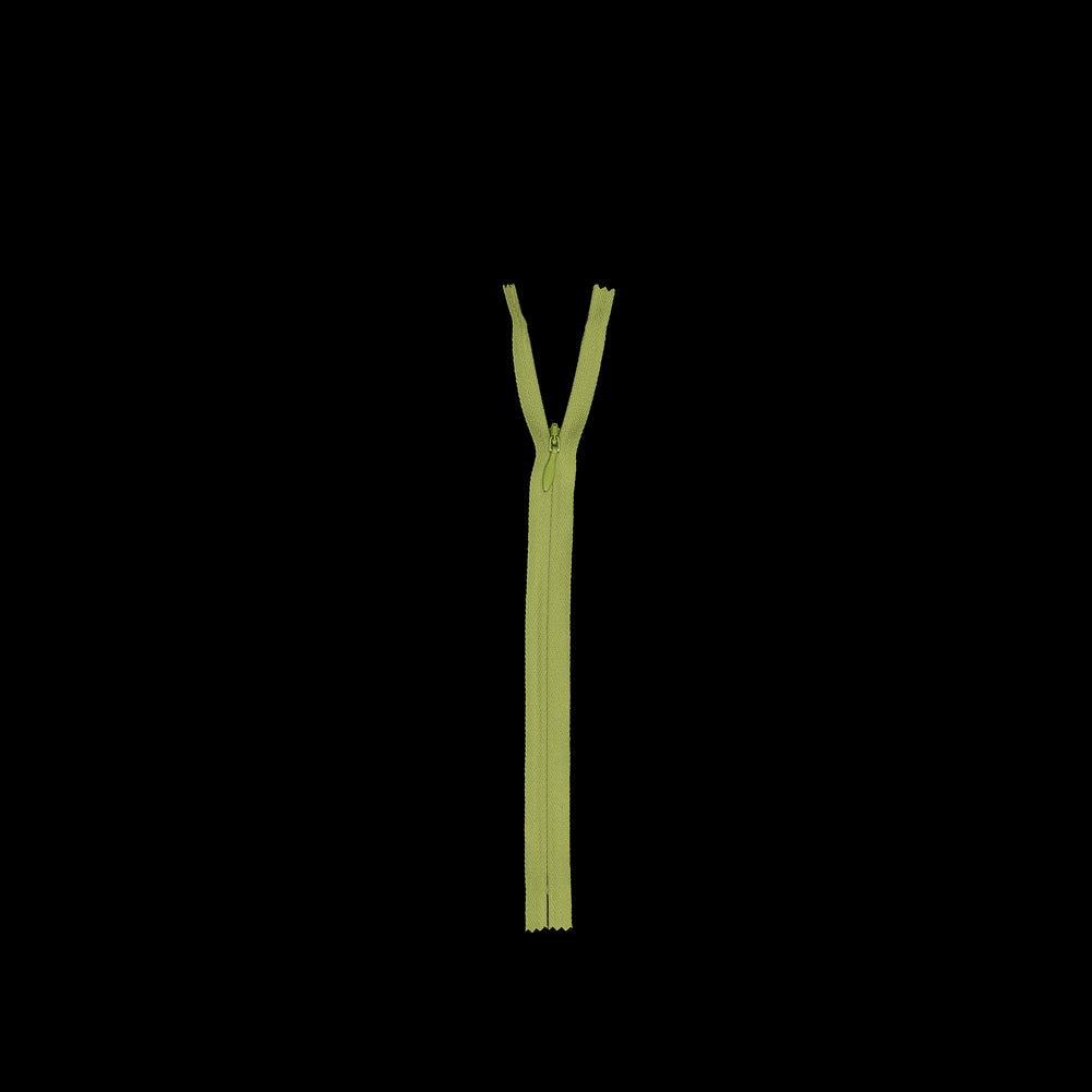 Invisible Zipper 9" by YKK - 875 Bright Chartreuse Detail