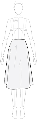 A woman in a skirt and shirt is standing with her hands on her hips