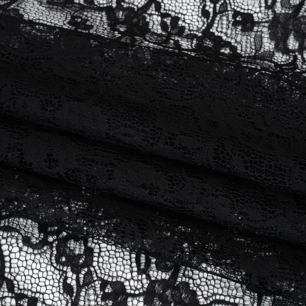Chantilly Lace - Black Floral Vines - Folded