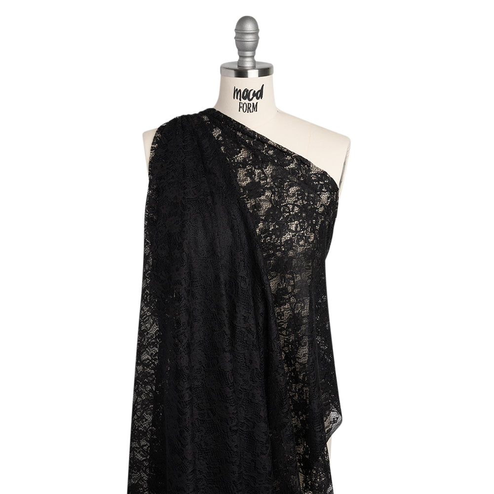 Chantilly Lace - Black Floral Vines - Drape