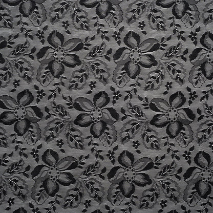Stretch Nylon Lace - Black Fancy Flowers