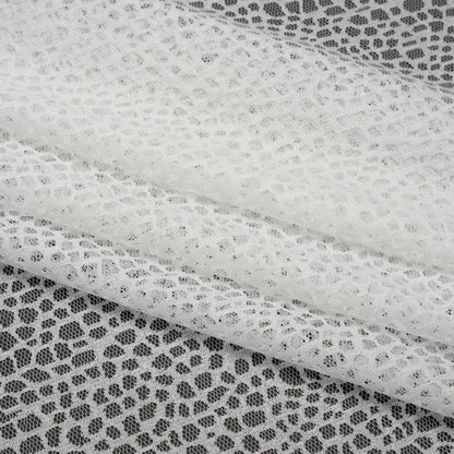 Nylon Raschel Mesh Lace - Ivory Bark Texture
