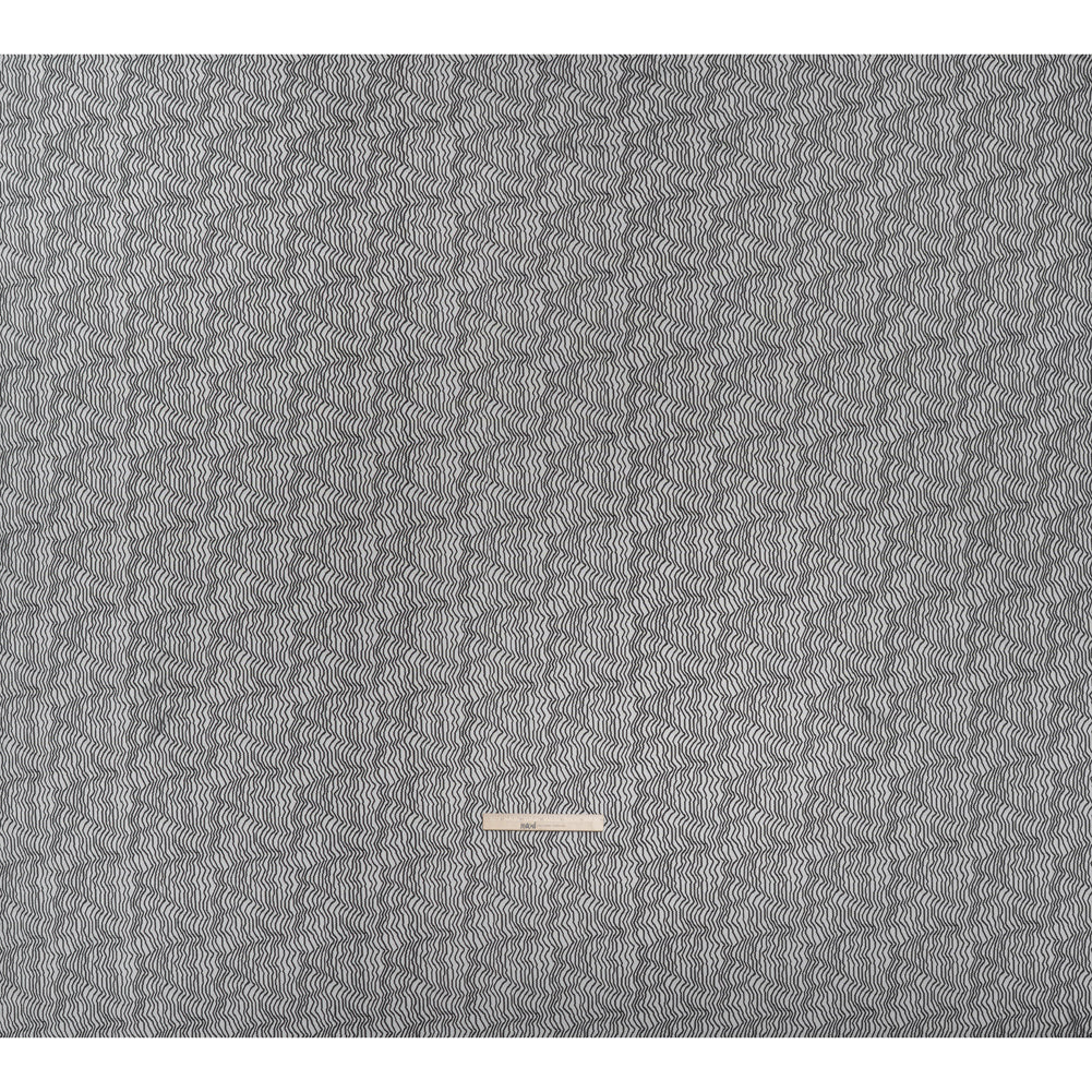 Nylon Raschel Mesh Lace - Black Erratic Zig Zags - Full