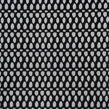 Nylon Raschel Mesh Lace - Black Dotted Stripes