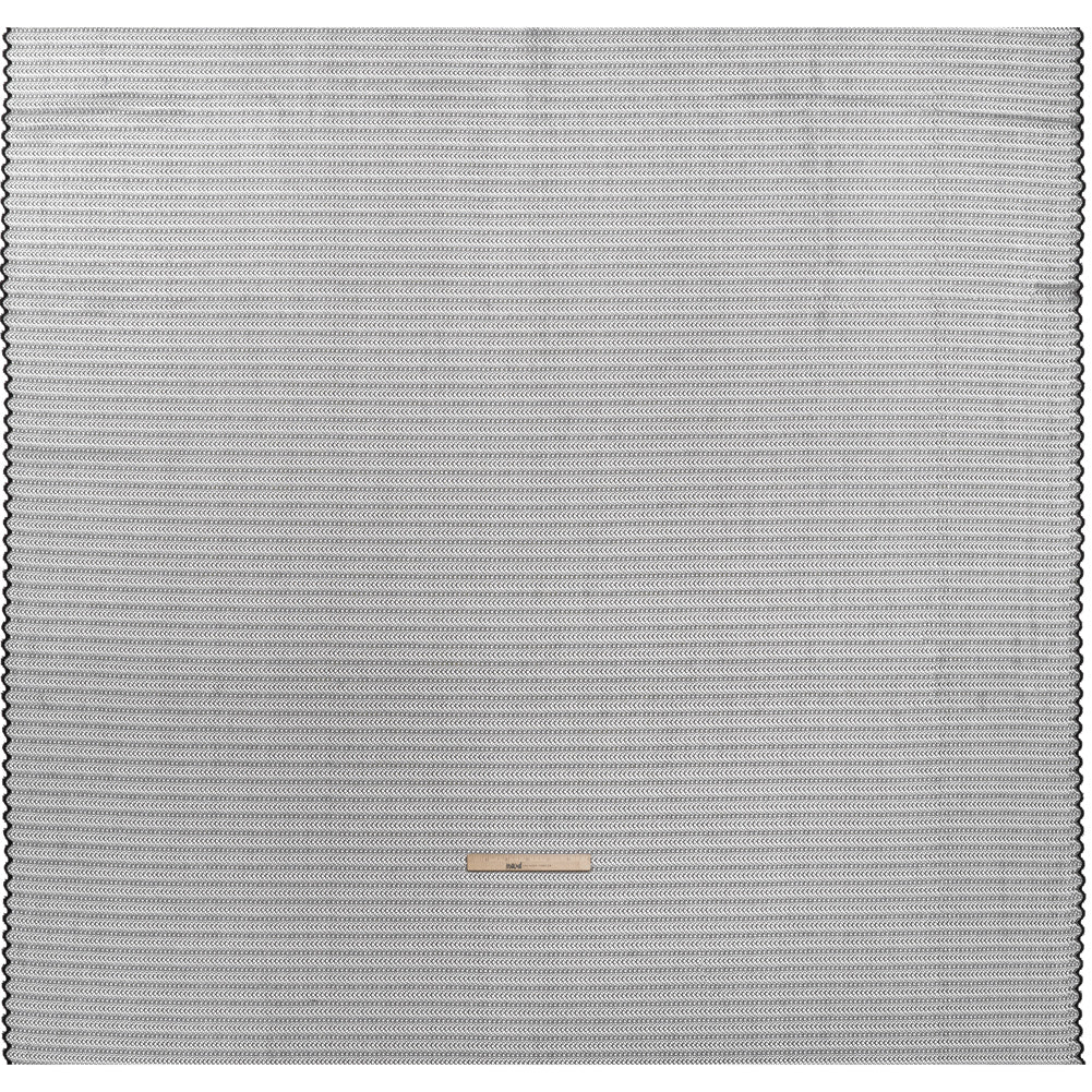 Rayon and Nylon Corded Lace with Little Scallop Finished Edges - Black and White Archway Stripes - Full