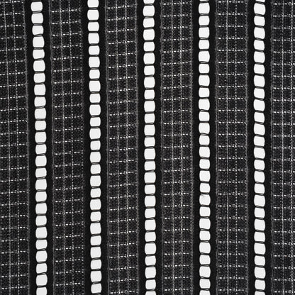 Corded Lace - Black Squares and Stripes
