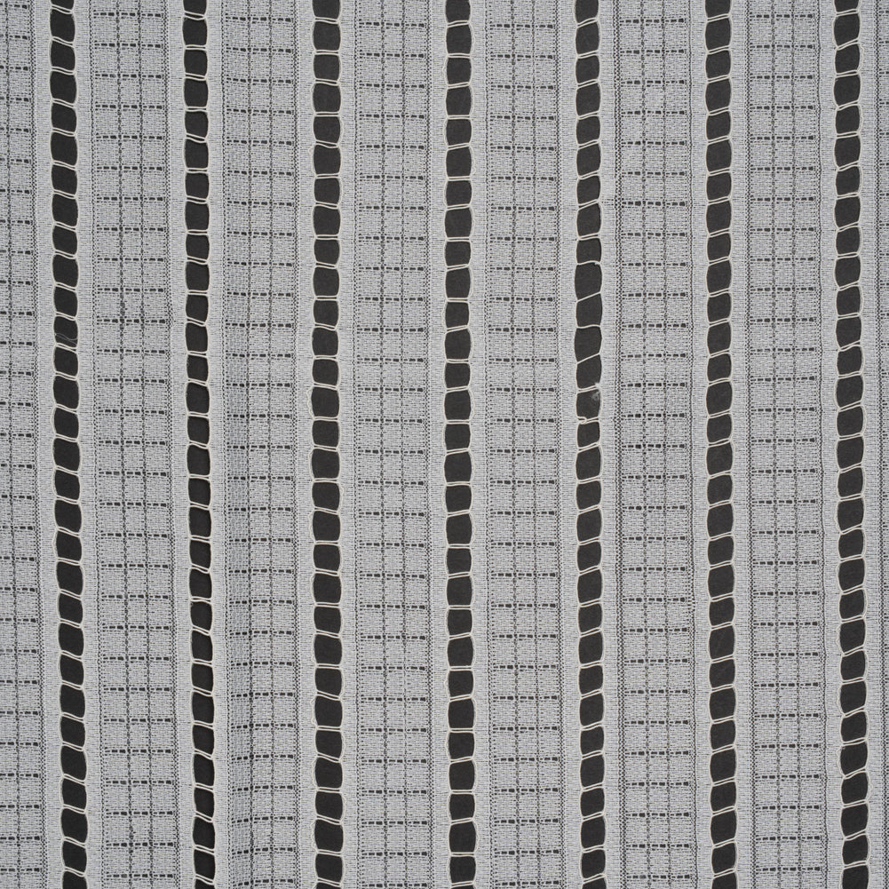 Corded Lace - Ivory Squares and Stripes