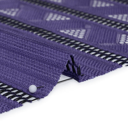 Corded Lace - Violet and Black Geometric Stripes