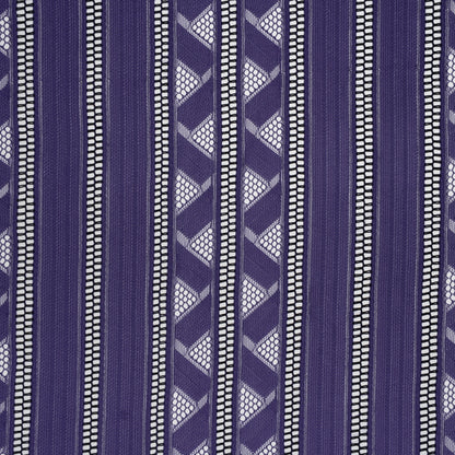 Corded Lace - Violet and Black Geometric Stripes