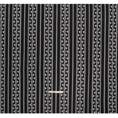 Corded Lace - Black Geometric Stripes