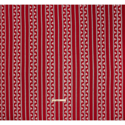 Corded Lace - Red and Black Geometric Stripes
