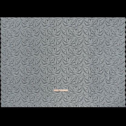 Stretch Raschel Lace with Finished Edges - Silver Flying Fans Full