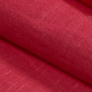 A close up of a red fabric with a very thin pattern