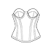 a line drawing of a corset