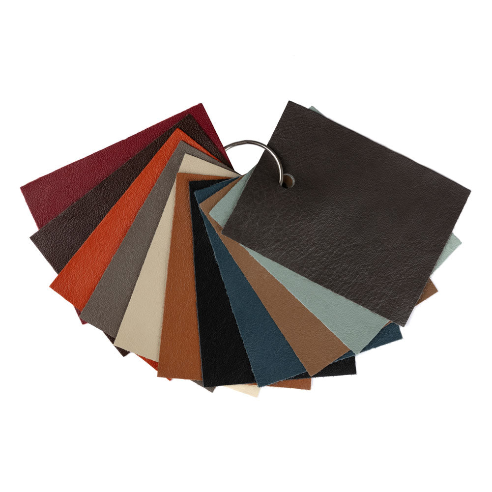 Vesper Italian Dove Antique Look Top Grain Performance Cow Leather Hide with Protective Finish Folded