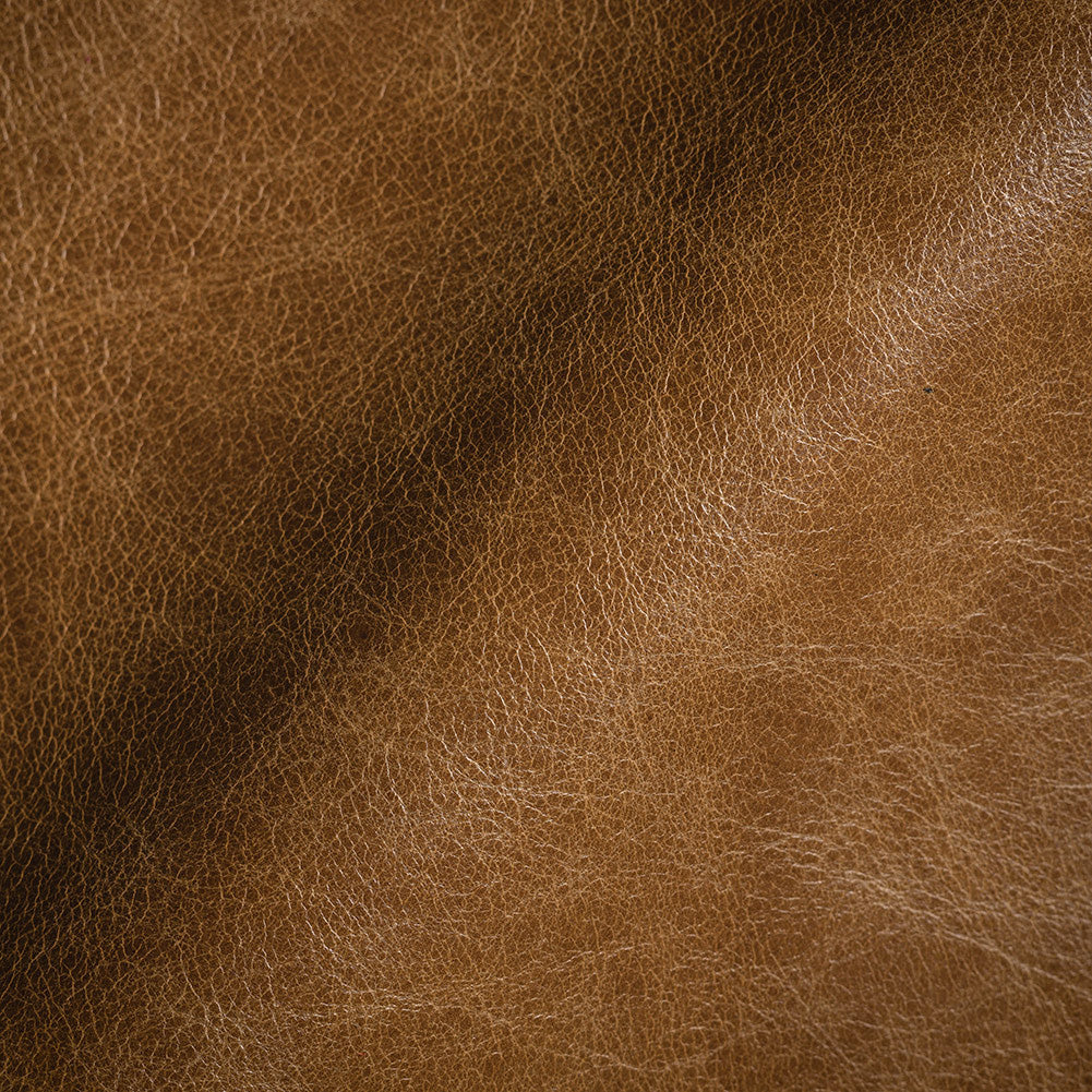 Madeira Italian Mustard Aniline Dyed Waxed Top Grain Cow Leather Hide