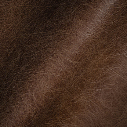 Manhattan Italian Mushroom Natural Pebble Aniline Dyed Top Grain Cow Leather Hide with Protective Coating