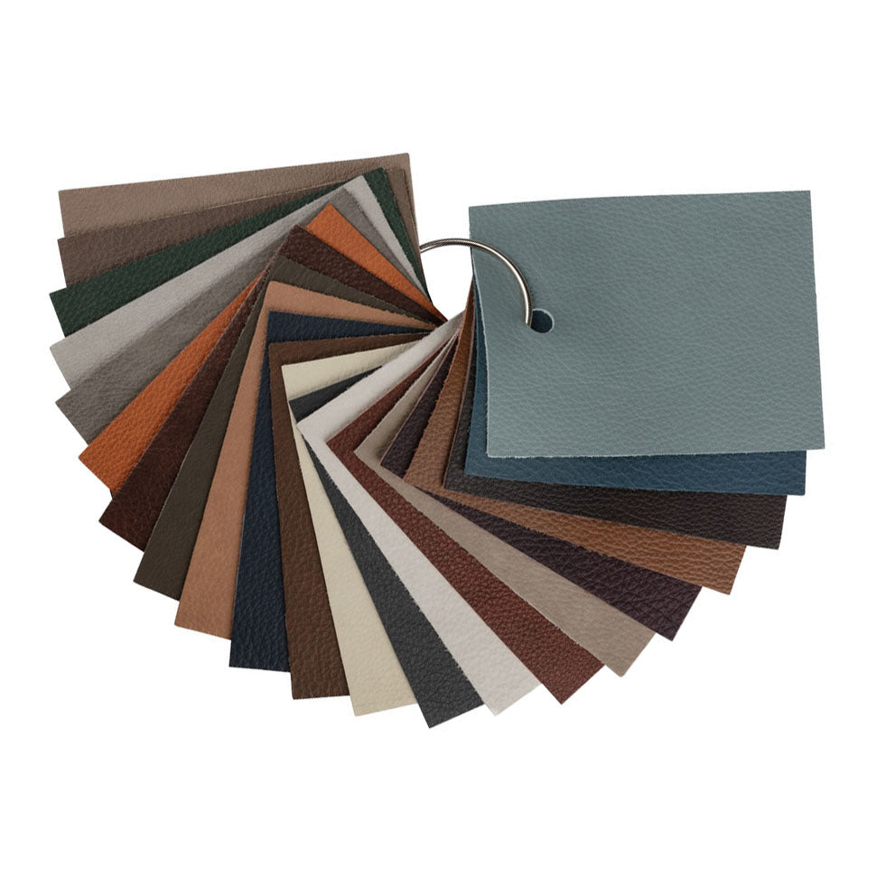 Moscato Italian Baby Blue Aniline Dyed Soft Top Grain Performance Cow Leather Hide with Protective Topcoat Folded