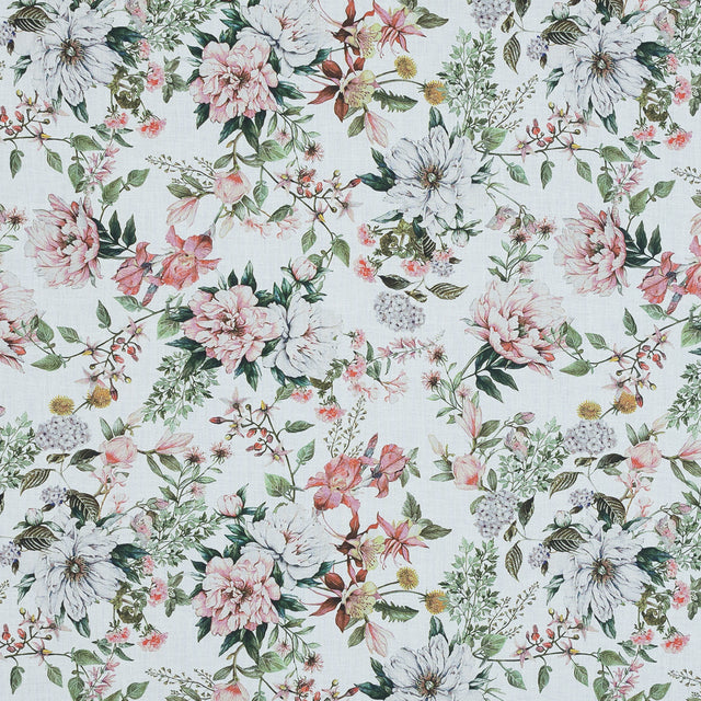 Cotton Voile - Pink and Green Floral - Les Fleurs de L'amour Print - Mood Exclusive Jacques Collection