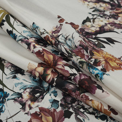 Cotton Voile Panel - Floral Band - Hera's Offering Print - Mood Exclusive Gaia Collection