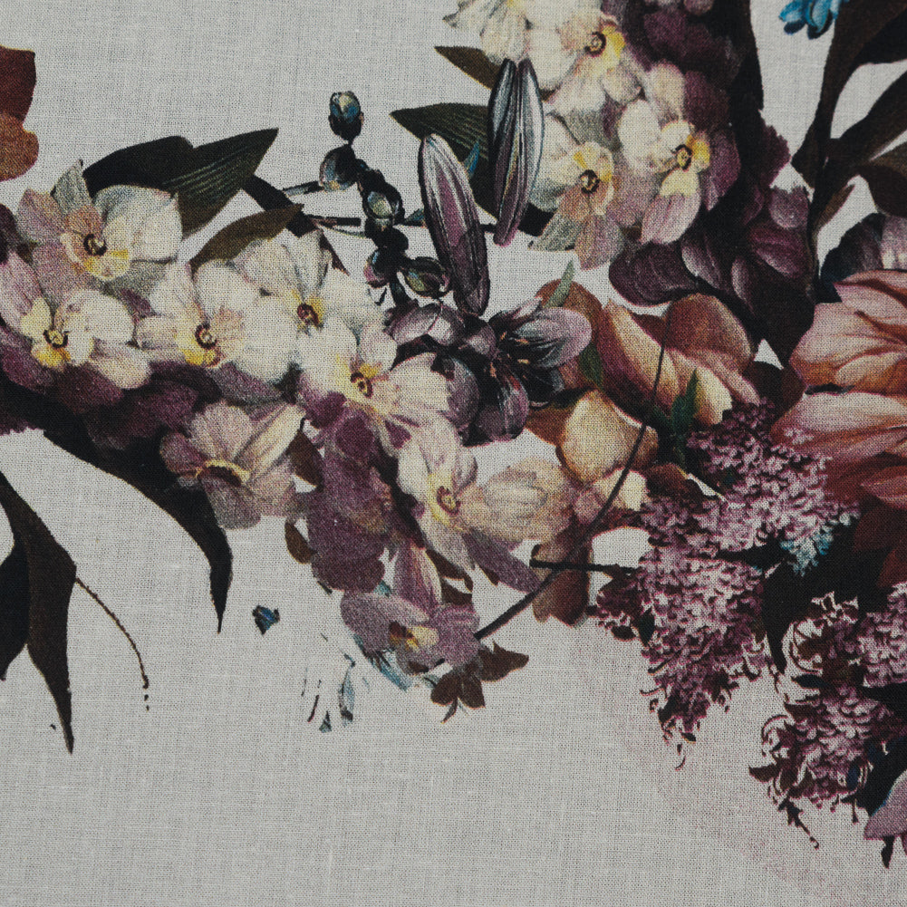 Cotton Voile Panel - Floral Band - Hera's Offering Print - Mood Exclusive Gaia Collection - Detail