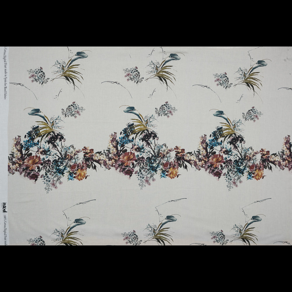 Cotton Voile Panel - Floral Band - Hera's Offering Print - Mood Exclusive Gaia Collection - Full
