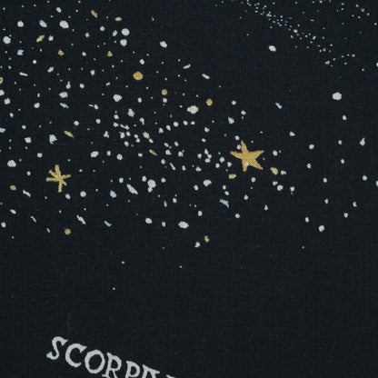 Cotton Voile - Black Celestial - Path of Apollo Print - Mood Exclusive Gaia Collection