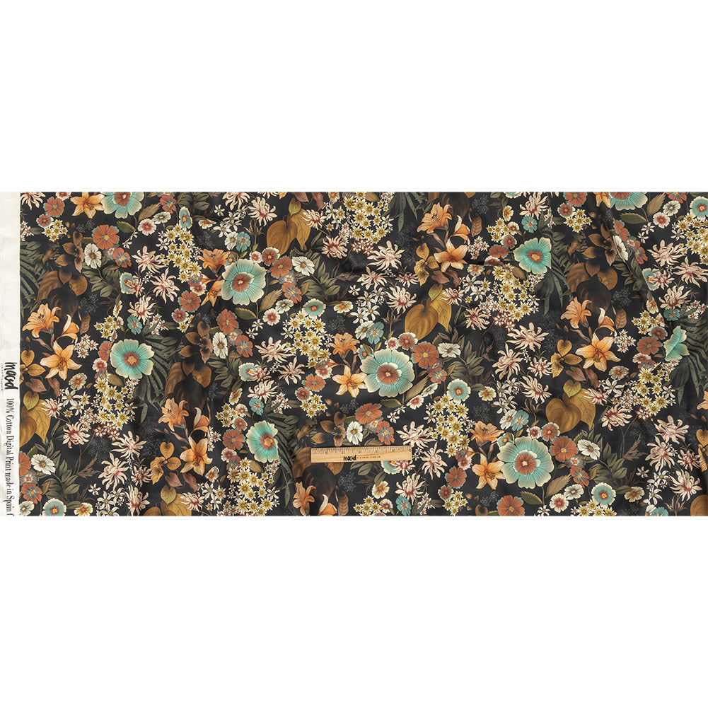 Cotton Voile - Rustic Floral - Narcissus' Reflection Print - Mood Exclusive Gaia Collection - Full