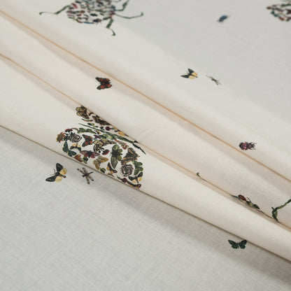 Cotton Voile - Floral Beetles and Butterflies - Tithonus' Lament Print - Mood Exclusive Gaia Collection