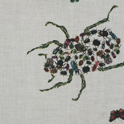 Cotton Voile - Floral Beetles and Butterflies - Tithonus' Lament Print - Mood Exclusive Gaia Collection