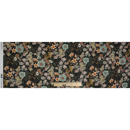 Stretch Cotton Sateen - Rustic Floral - Narcissus' Reflection Print - Mood Exclusive Gaia Collection