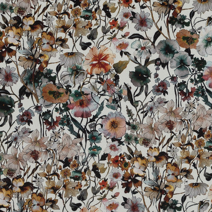 Stretch Polyester Crepe - Ivory Floral - Passing of Adonis Print - Mood Exclusive Gaia Collection