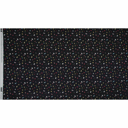 Stretch Cotton Sateen - Black Pop Icons - Black Candy and Combat Print - Mood Exclusive Comic Collection