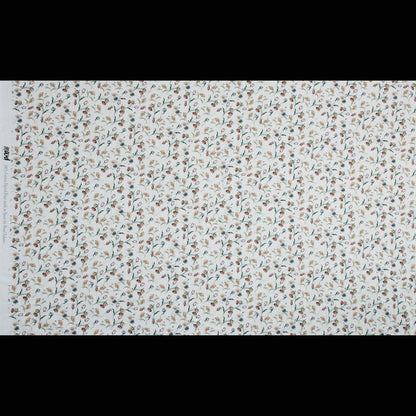 Cotton Voile - White Floral - Peonies at Daybreak Print - Mood Exclusive Botanical Collection