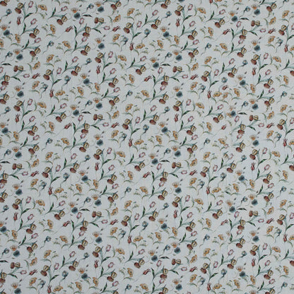 Cotton Voile - White Floral - Peonies at Daybreak Print - Mood Exclusive Botanical Collection