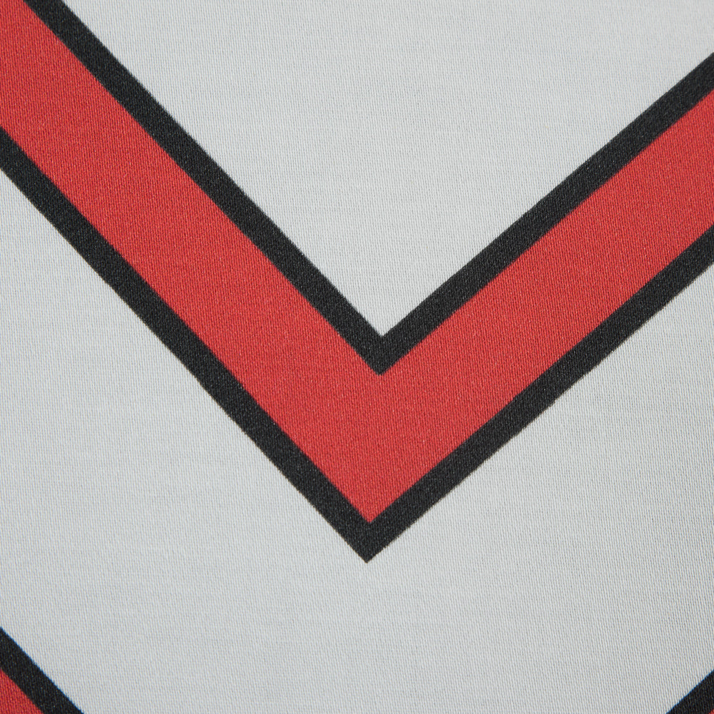Stretch Cotton Sateen - Red Chrevrons - Mood Exclusive Hele Zig-Zag Print - Detail
