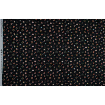 Cotton Voile - Black Floral - Heliconia Flame Print - Mood Exclusive Aloha Collection